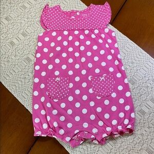 Carter’s Pink Polka Dot Baby Girls Romper Size 24M